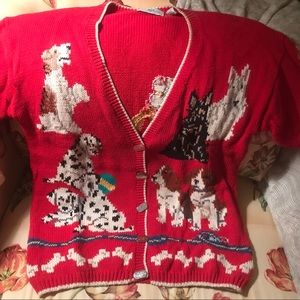 Design Options Dog Cardigan Sweater XL worn once